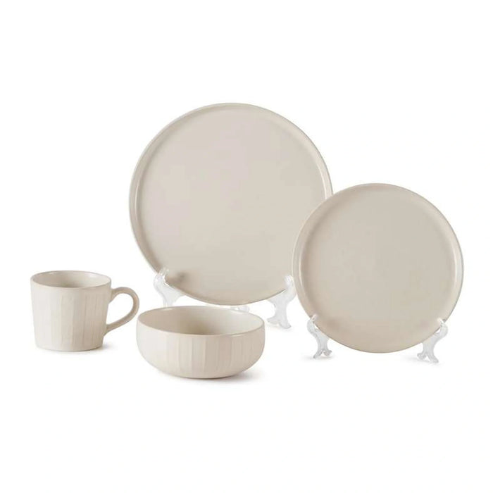 Lyana 16-Piece Stoneware Dinner Set -Grey