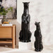 Lynx Fibre Glass Leopard Figurine 35.5X26X85Cm- Sandy Black Pan Home