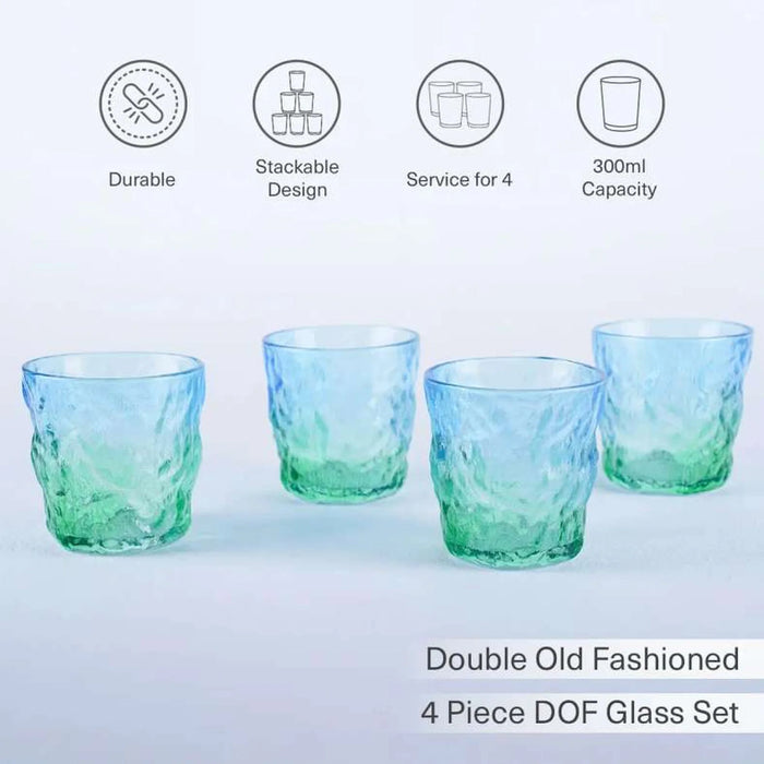 Lyra Set Of 4 Dof 300Ml-Turqoise