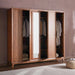 Lyrah 6 Door Wardrobe - Walnut Pan Home