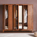 Lyrah 6 Door Wardrobe - Walnut Pan Home