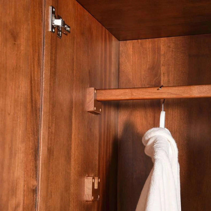 Lyrah 6 Door Wardrobe - Walnut Pan Home