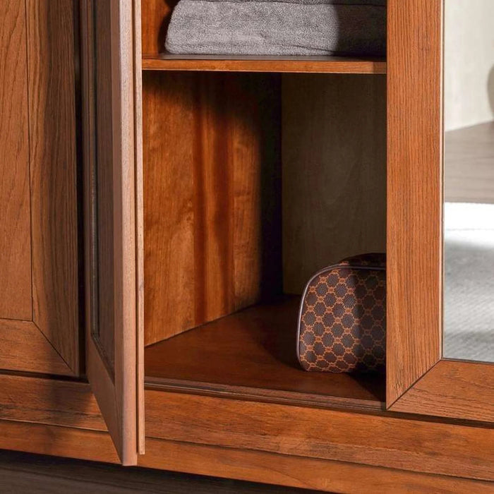Lyrah 6 Door Wardrobe - Walnut Pan Home