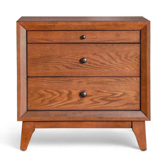 Lyrah Night Stand With 3 Drawers - Walnut Pan Home