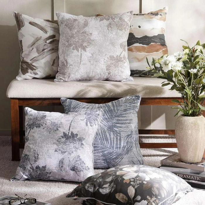 Lyric Printed Filled Cushion 50X50Cm-Blue Pan Home