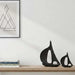 Lysa Metal Boat Decor Accent 38X10X45Cm - Black Pan Home