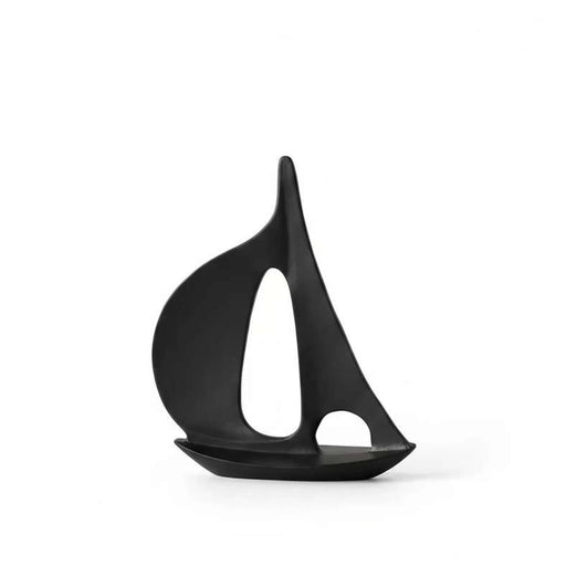 Lysa Metal Boat Decor Accent 38X10X45Cm - Black Pan Home