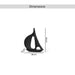 Lysa Metal Boat Decor Accent 38X10X45Cm - Black Pan Home