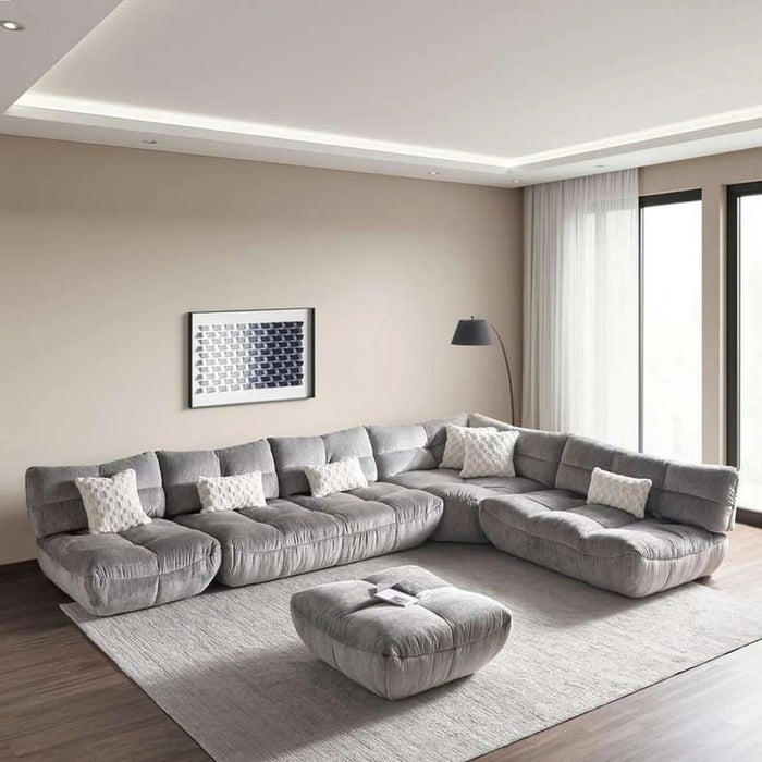 Macrame Armless Sofa Grey~Grey Pan Home