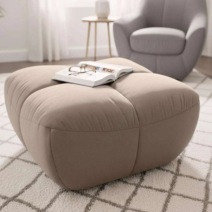 Macrame Ottoman - Beige
