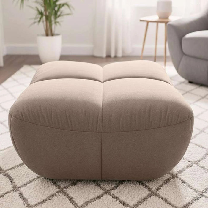 Macrame Ottoman - Beige