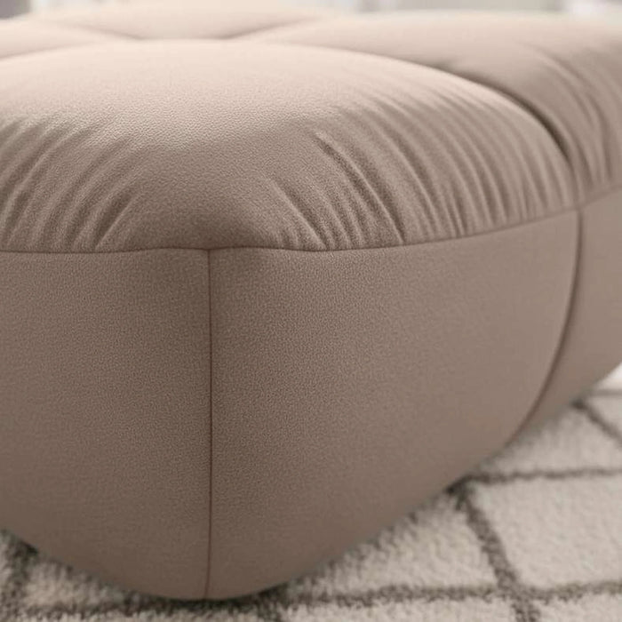 Macrame Ottoman - Beige