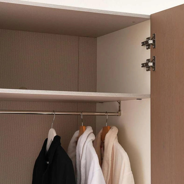 Macrina 6 Door Wardrobe - White & Walnut