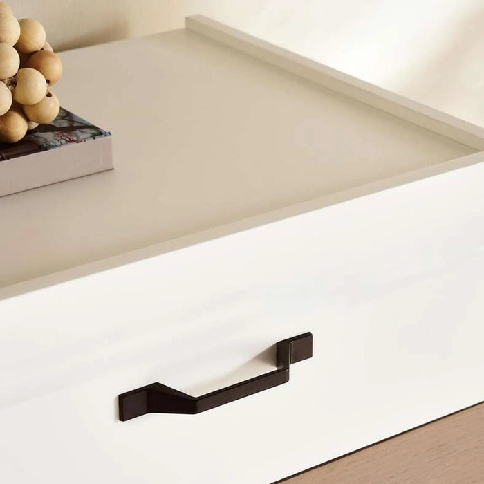 Macrina Chest Of 5 Drawer - White & Walnut