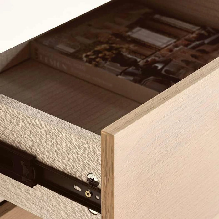 Macrina Chest Of 5 Drawer - White & Walnut
