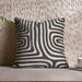 Madagascar Embroidery  Down Alternative Filled Cushion 50X50Cm-Black Pan Home