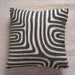 Madagascar Embroidery  Down Alternative Filled Cushion 50X50Cm-Black Pan Home