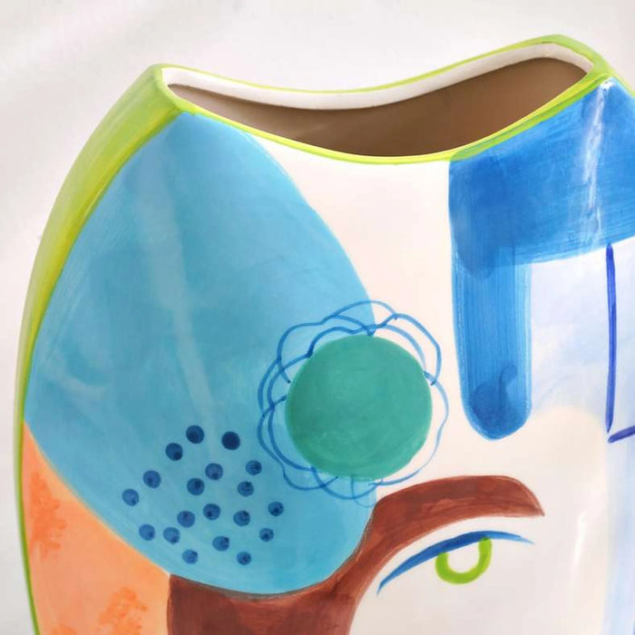Madison Handpainted Ceramic Vase 22X11.5X33Cm- Blue