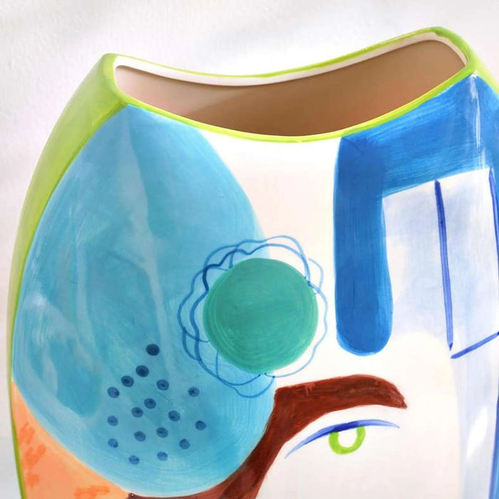Madison Handpainted Ceramic Vase 24.3X13.5X40.5Cm - Blue Pan Home