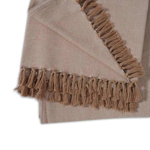 Maeve Throw With Fringes 130X170Cm - Beige Pan Home