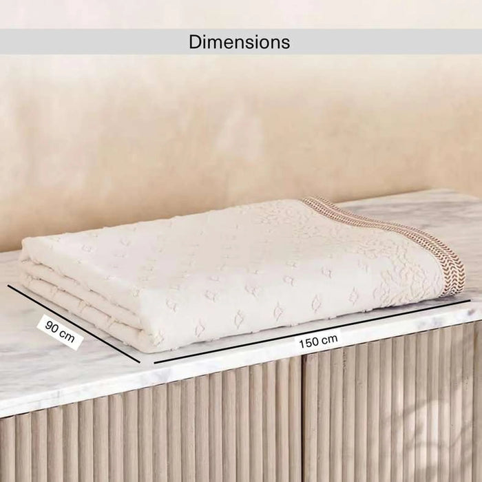 Magnolia Bath Sheet 90X150Cm - Cream