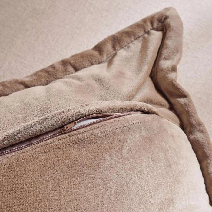 Magnolia Hand Embroidered Down Alternative Filled Cushion 50X50Cm - Brown Pan Home