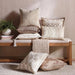 Magnolia Hand Embroidered Down Alternative Filled Cushion 50X50Cm - Brown Pan Home