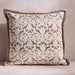 Magnolia Hand Embroidered Down Alternative Filled Cushion 50X50Cm - Brown Pan Home