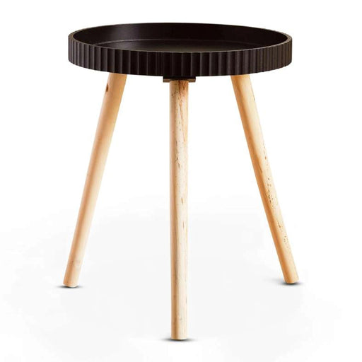 Maison Accent Table Wood - Black & Natural Pan Home