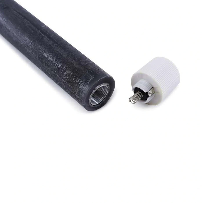 Majestic 2-Piece Led Wax Taper Candle With Rustic Surface Dia 2X22Cm - Matt Black