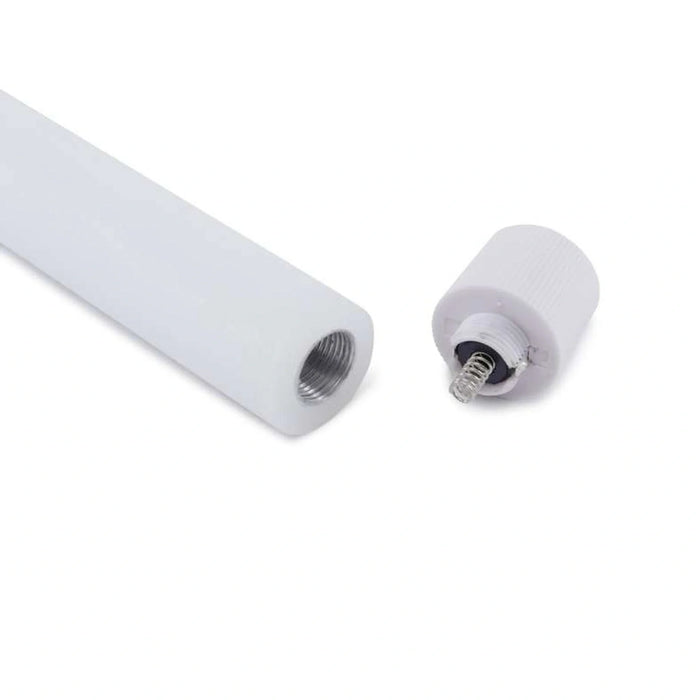 Majestic 2-Piece Led Wax Taper Candle With Rustic Surface Dia 2X22Cm - White