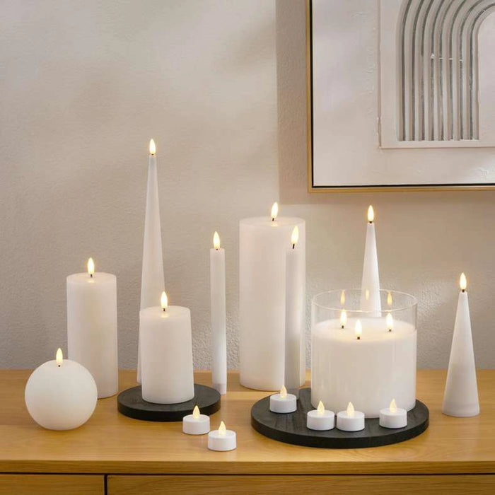 Majestic 3-Wick Led Wax Clear Glass Candle - Transparent
