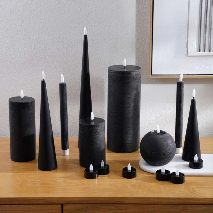 Majestic 6-Piece Led Tealight Dia 4X4Cm - Matt Black