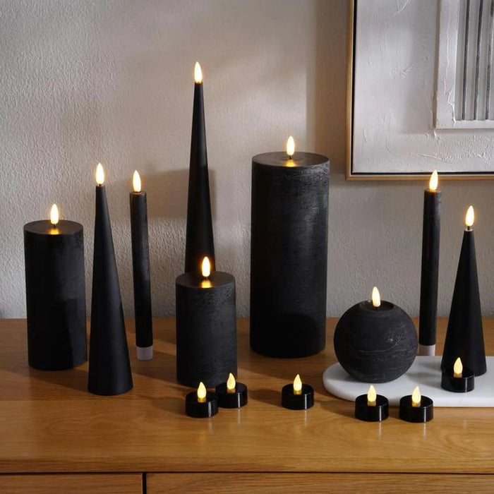 Majestic 6-Piece Led Tealight Dia 4X4Cm - Matt Black