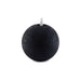 Majestic Led Wax Ball Shape Candle With Rustic Surface - Matt Black Pan Home