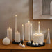 Majestic Led Wax Ball Shape Candle With Rustic Surface - White Pan Home