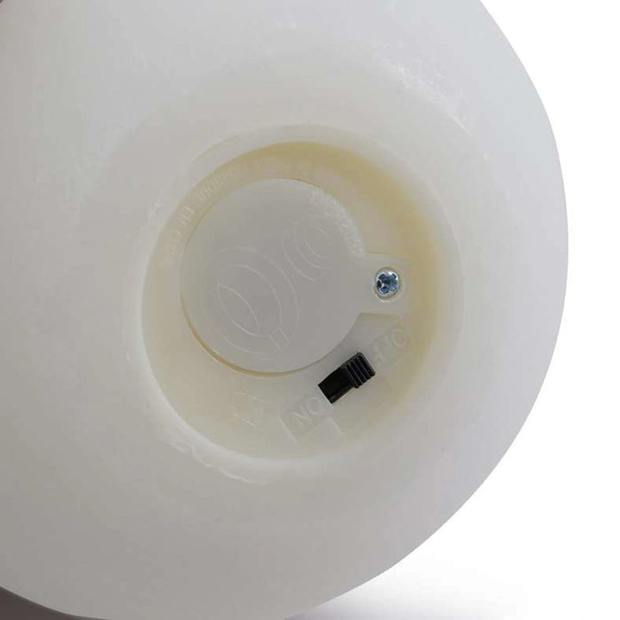Majestic Led Wax Ball Shape Candle With Rustic Surface - White Pan Home