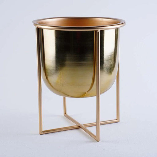 Majjis Metal Planter Gold 23X30Cm Pan Home