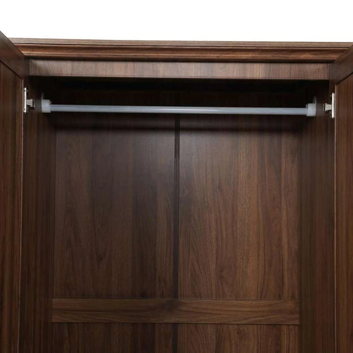 Malathi Kids 3 Door Wardrobe 2 Drawers With Mirror Mdf - Walnut