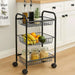 Malgo 3-Tier Kitchen Trolley 70.5Cm - Black Pan Home