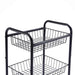 Malgo 3-Tier Kitchen Trolley 70.5Cm - Black Pan Home