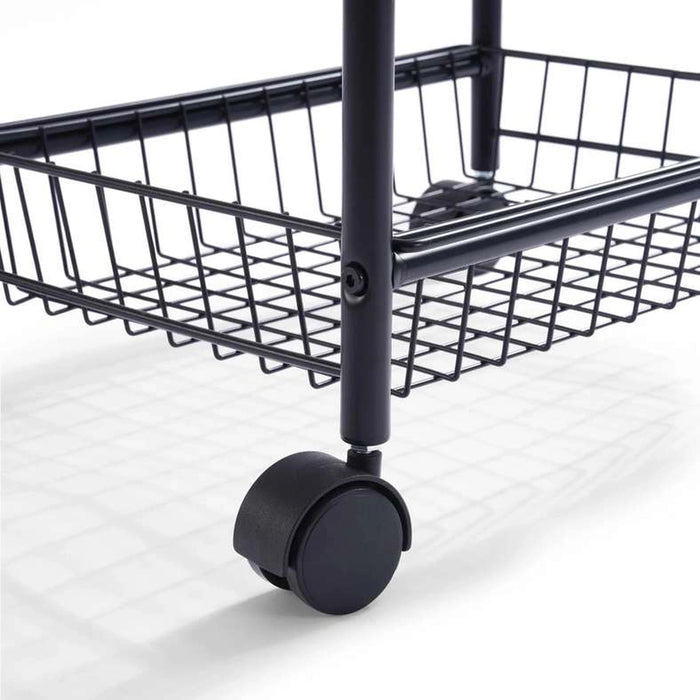 Malgo 3-Tier Kitchen Trolley 70.5Cm - Black Pan Home