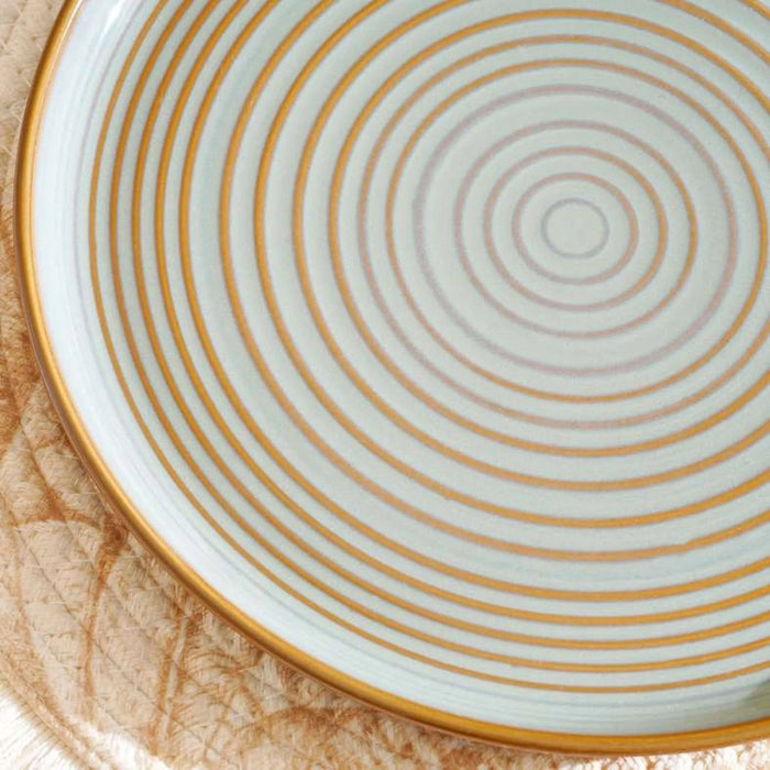 Mallorca Reactive Glaze Stoneware Dinner Plate Dia26Cm -Grey & Brown