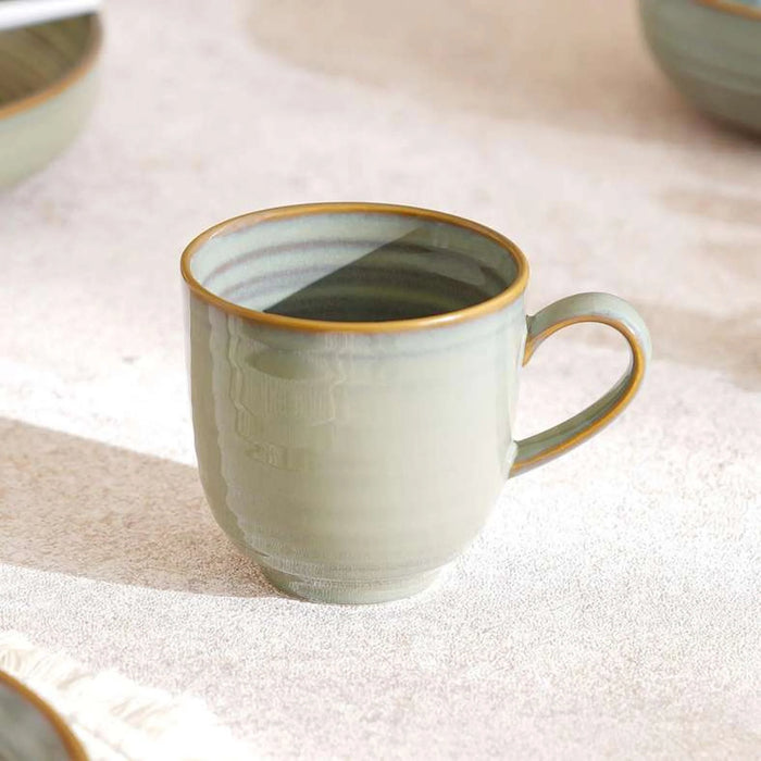 Mallorca Reactive Glaze Stoneware Mug 350Ml -Grey & Brown