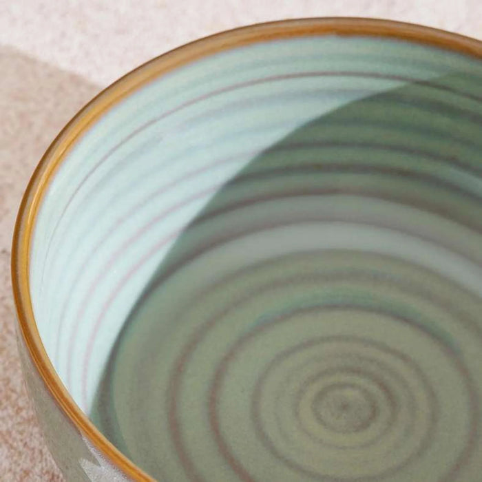 Mallorca Reactive Glaze Stoneware Salad Bowl Dia15Cm -Grey & Brown