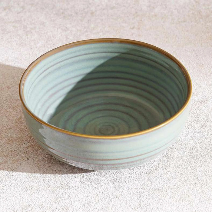 Mallorca Reactive Glaze Stoneware Salad Bowl Dia15Cm -Grey & Brown