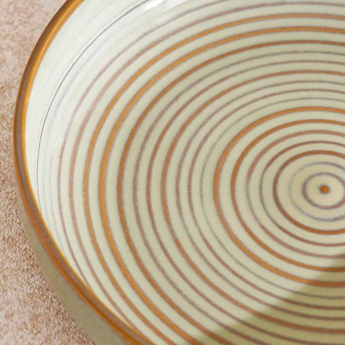 Mallorca Reactive Glaze Stoneware Soup Plate Dia22Cm -Grey & Brown