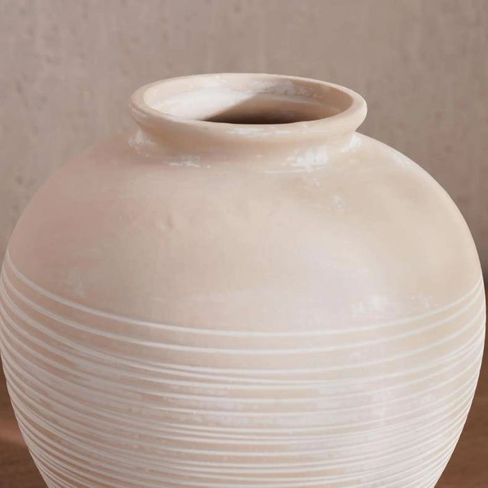 Mallory Terracotta Vase 20.5X20.5X22.8Cm - Off White
