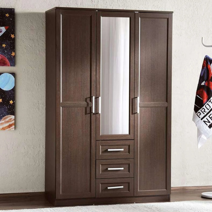 Malmo 3 Door Wardrobe - Brown