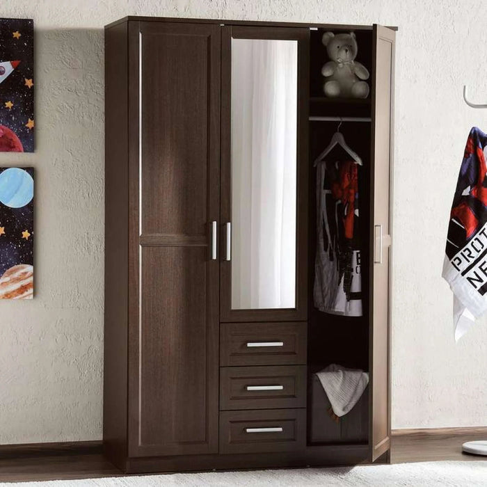 Malmo 3 Door Wardrobe - Brown